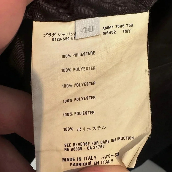 Miu Miu Made in Italy Women’s Slate Gray Windbreaker Jacket size 40 - Picture 13 of 16